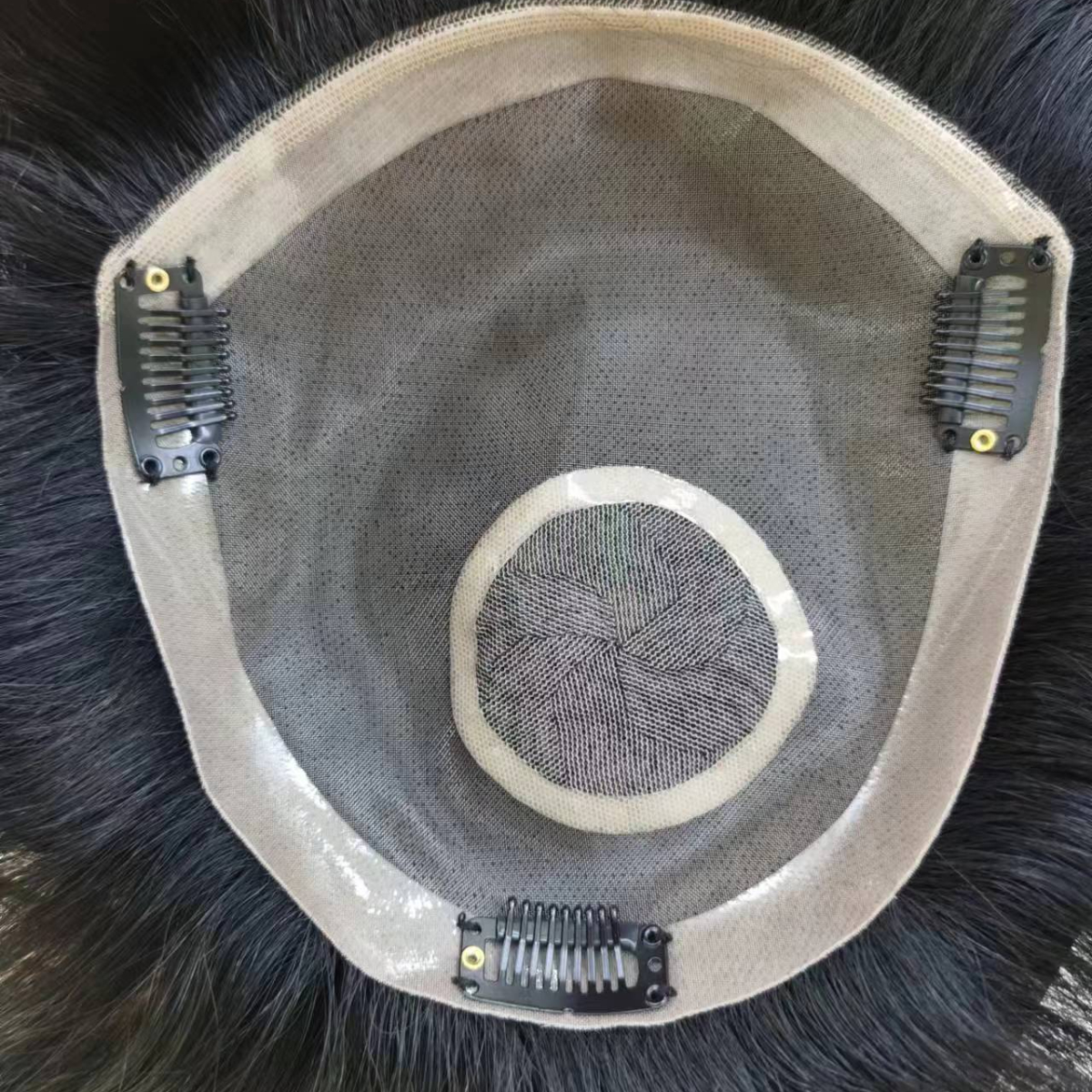 100% Human Hair Men Toupee Mon - Tie Bar Clip incelemesi ve fiyatı