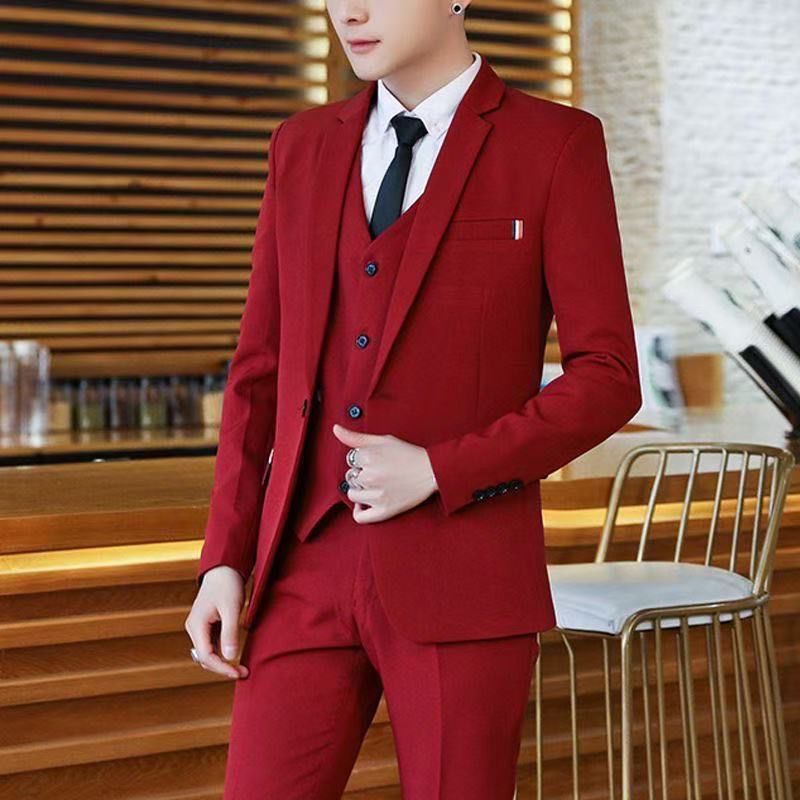 Men's 2 Piece Slim Fit Suit Ko - Korean Men Formal Wear incelemesi ve fiyatı