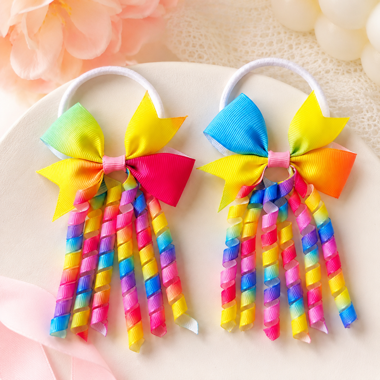 2Pcs Colorful Gradient Grosgra - Tie Bar Clip incelemesi ve fiyatı