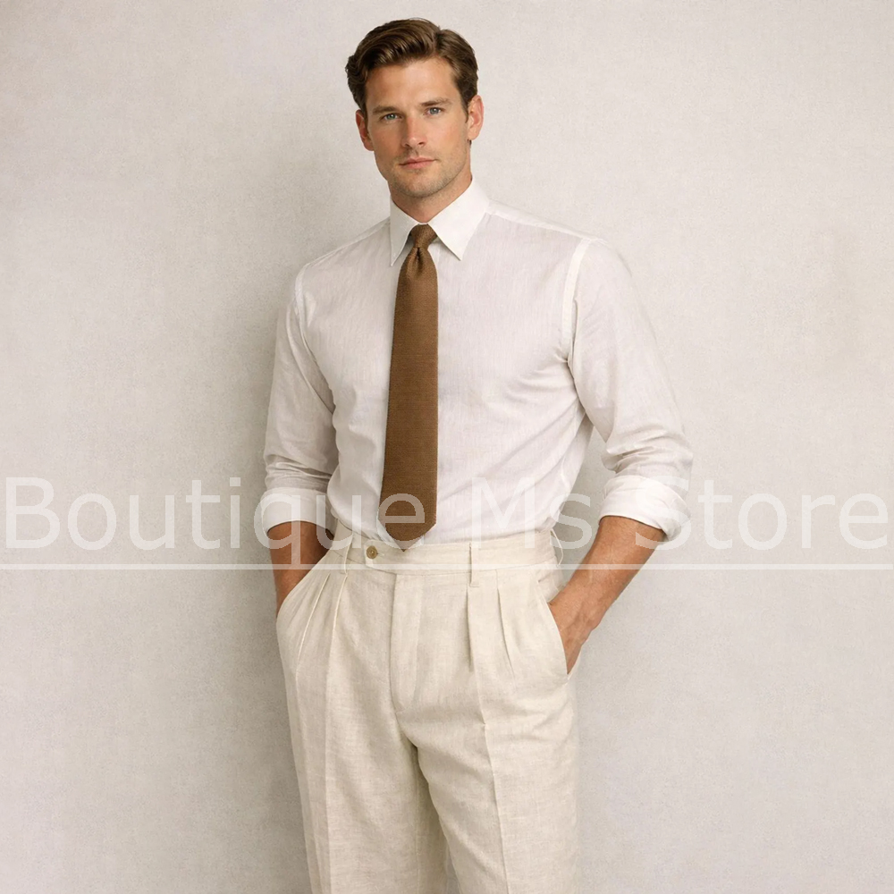 Fashion Men Linen 3 Piece Suit - Men Formal Wear Outfits incelemesi ve fiyatı