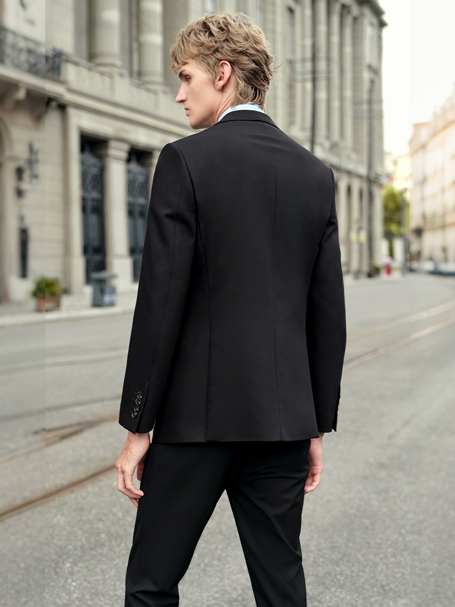 Elastic Men‘s Black Suit Set:  - Men'S Formal Wear For Engagement incelemesi ve fiyatı