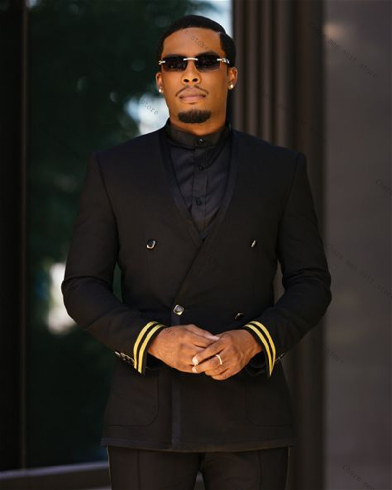 Black Men Suit Set 2 Piece Bla - Formal Wear For Men Yellow incelemesi ve fiyatı