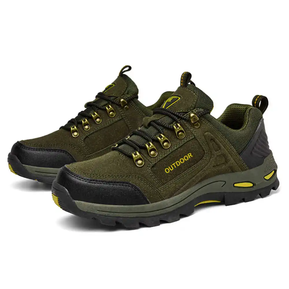 Non-slip Lace Up Hiking Tennis - Formal Wear For Men Yellow incelemesi ve fiyatı