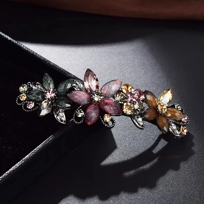 Elegant Rhinestone Glaze Flowe - Tie Bar Clip incelemesi ve fiyatı