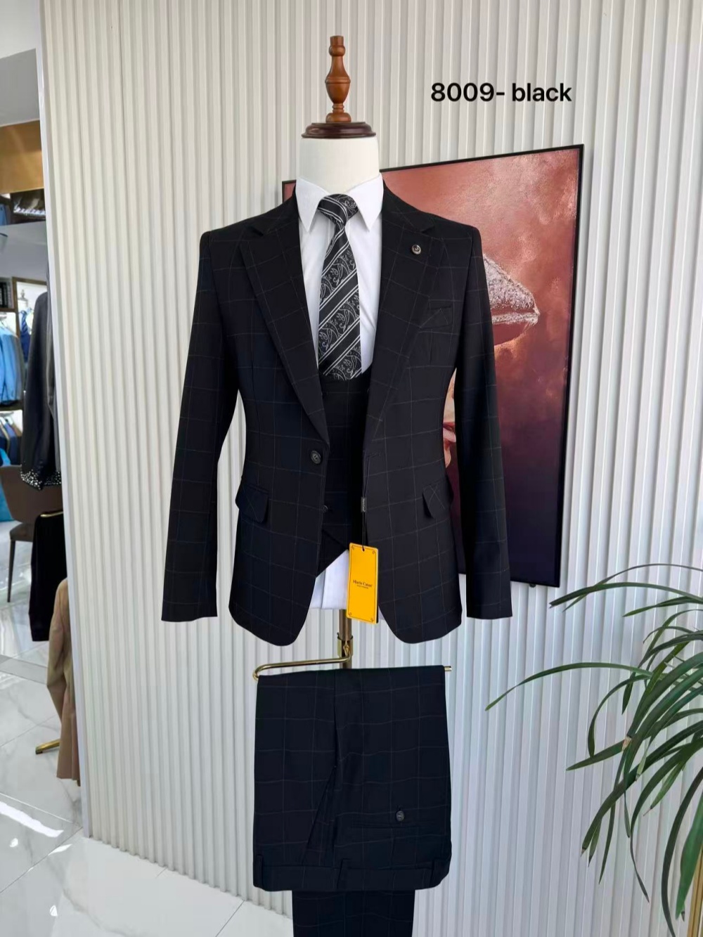 Men's Plaid Tuxedo 3 Pieces Ja - Men'S Formal Wear For Office incelemesi ve fiyatı