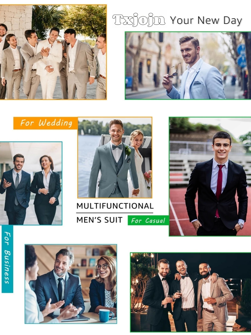Men's Plaid Tuxedo 3 Pieces Ja - Men'S Formal Wear For Office incelemesi ve fiyatı