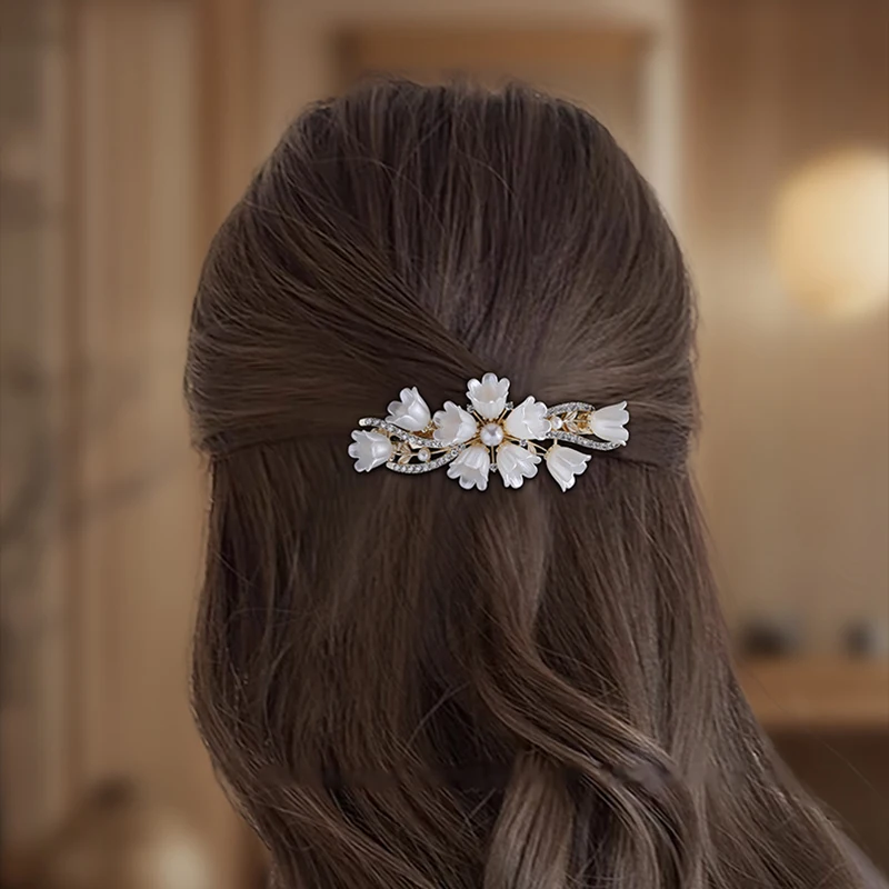 Elegant Pearl Lily of the Vall - Tie Bar Clip incelemesi ve fiyatı