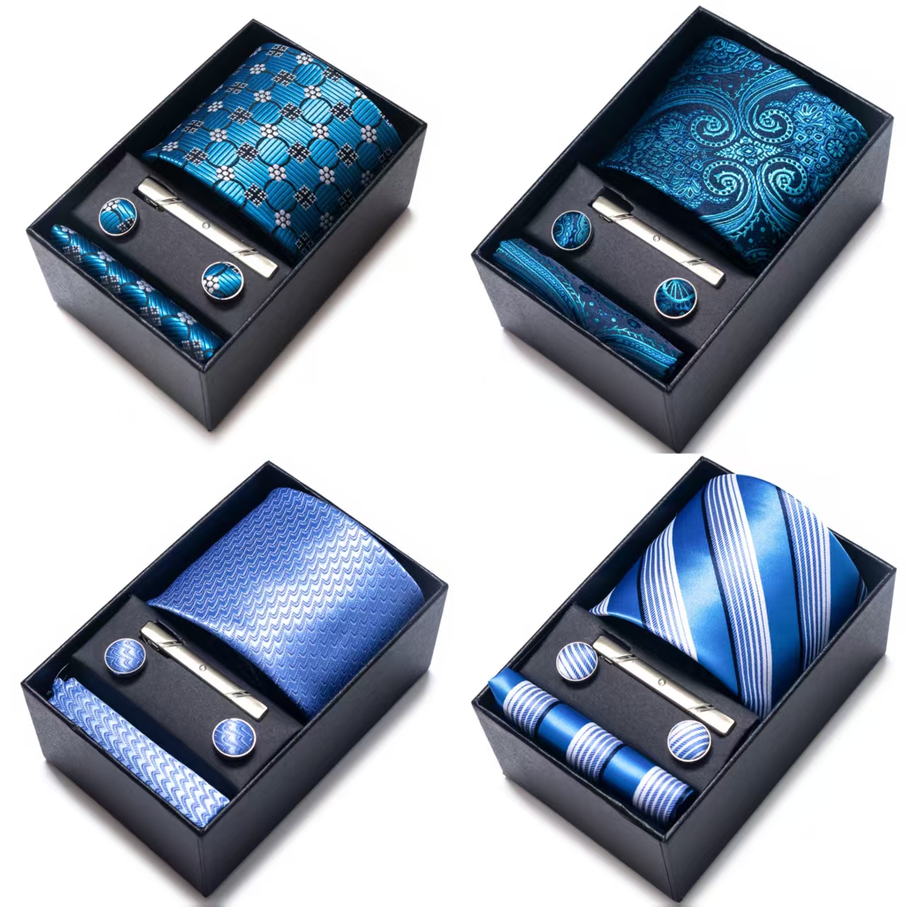 Bright Color Paisley Men's Tie - Tie Bar Clip incelemesi ve fiyatı