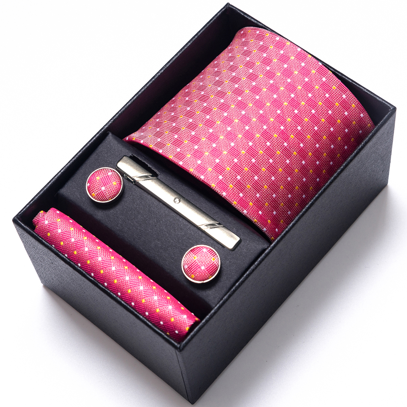 Bright Color Paisley Men's Tie - Tie Bar Clip incelemesi ve fiyatı