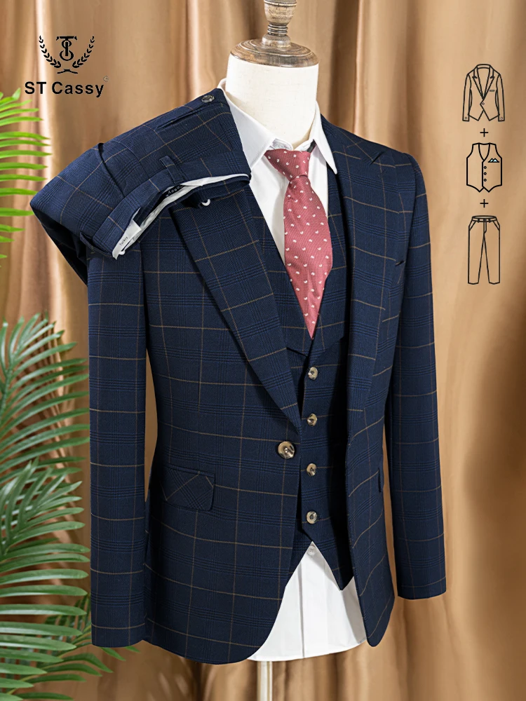 High Quality 3 Piece Checkered - Men Formal Wear Outfits incelemesi ve fiyatı