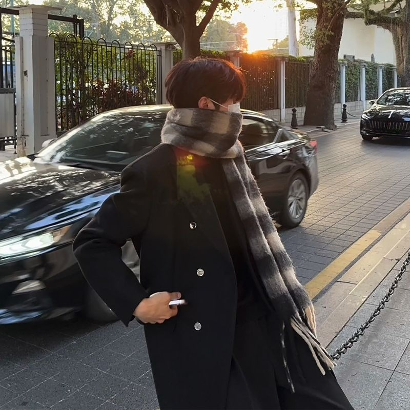 Korean Inspired Men's Wool Ove - Korean Men Formal Wear incelemesi ve fiyatı