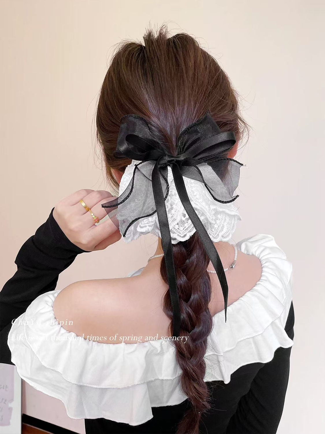 1pc korean lace skirt bow low  - Tie Bar Clip incelemesi ve fiyatı