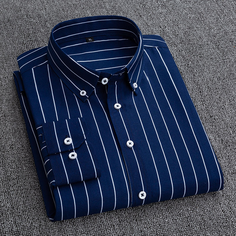 Mens Dress Shirts Striped Long - Korean Men Formal Wear incelemesi ve fiyatı