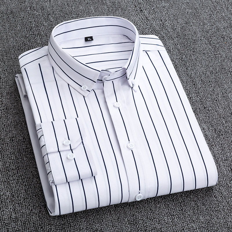 Mens Dress Shirts Striped Long - Korean Men Formal Wear incelemesi ve fiyatı