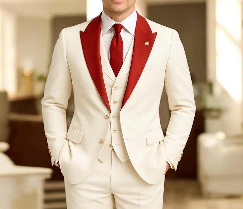 Mens White 3 Piece Suit Formal - Men'S Formal Wear For Engagement incelemesi ve fiyatı