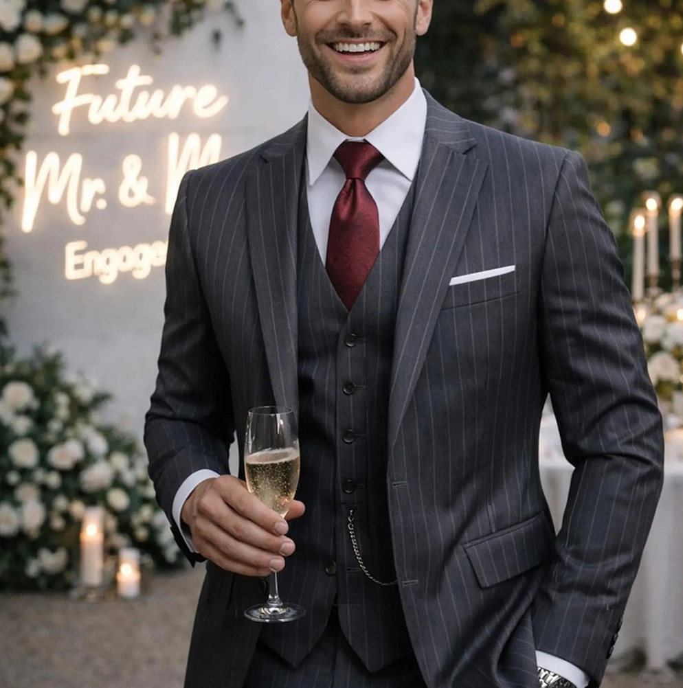 Elegant 3 Piece Wedding Party  - Men'S Formal Wear For Engagement incelemesi ve fiyatı