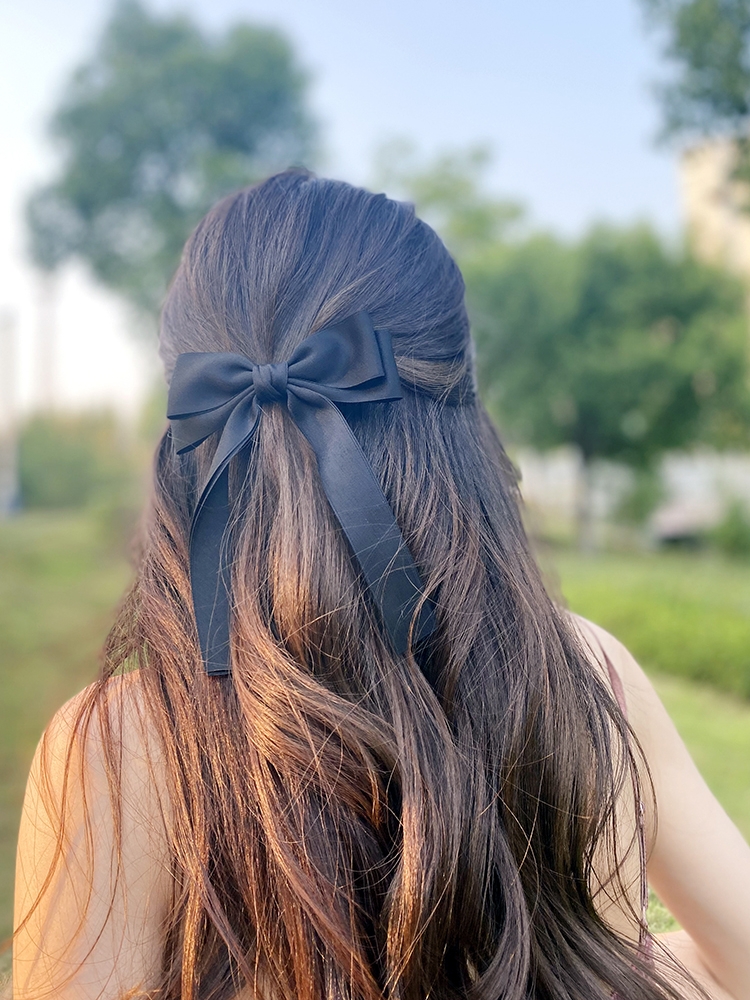 Korea Elegant Long Ribbon Bow  - Tie Bar Clip incelemesi ve fiyatı