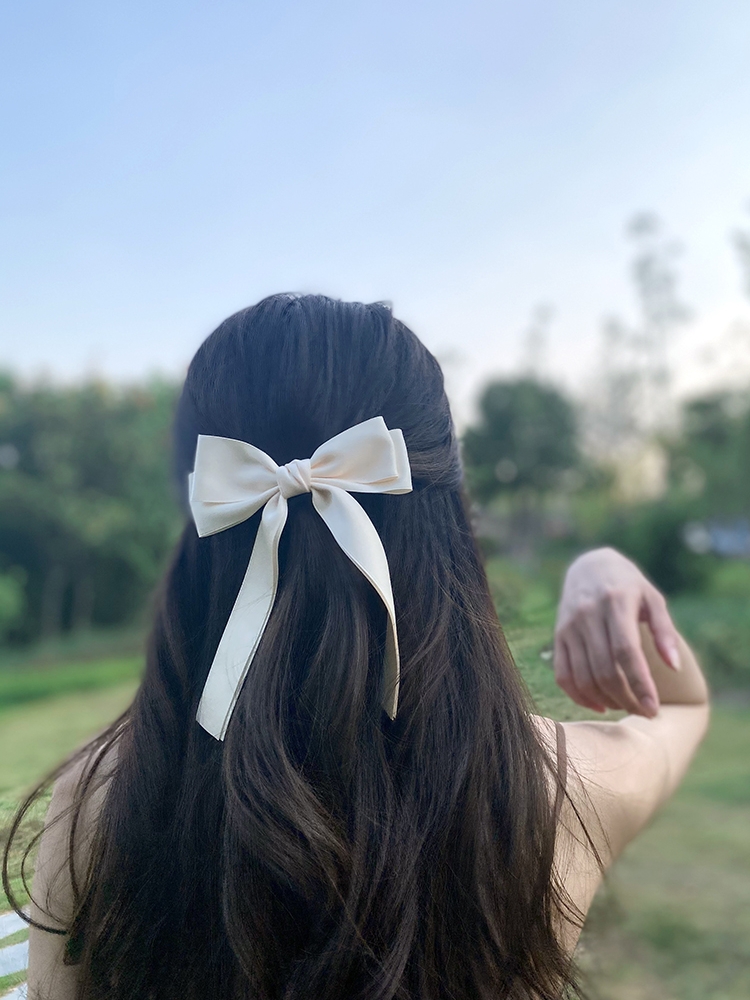 Korea Elegant Long Ribbon Bow  - Tie Bar Clip incelemesi ve fiyatı