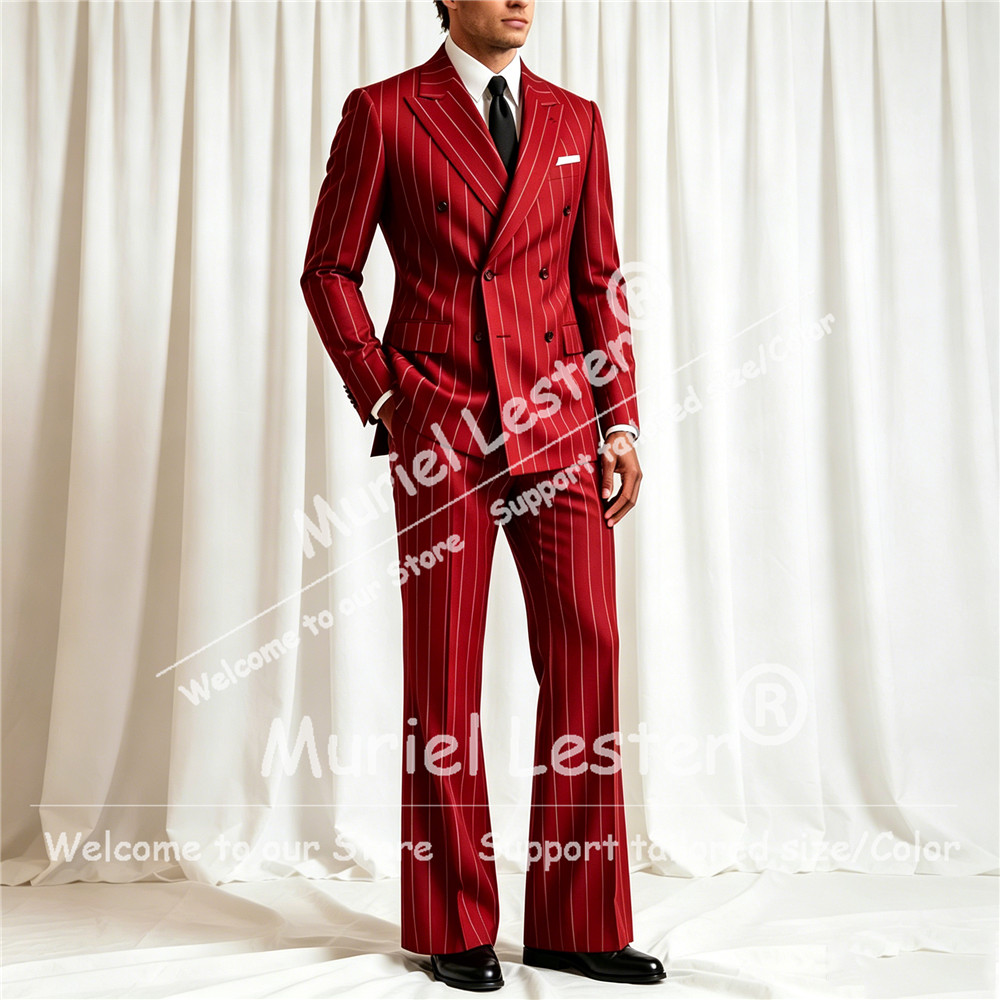 Elegant Stripes Suit Men 2 Pie - Men Formal Wear With Blazer incelemesi ve fiyatı