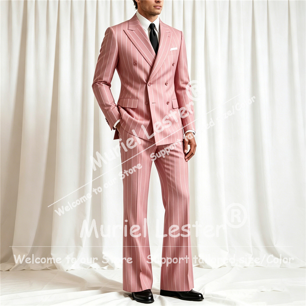 Elegant Stripes Suit Men 2 Pie - Men Formal Wear With Blazer incelemesi ve fiyatı