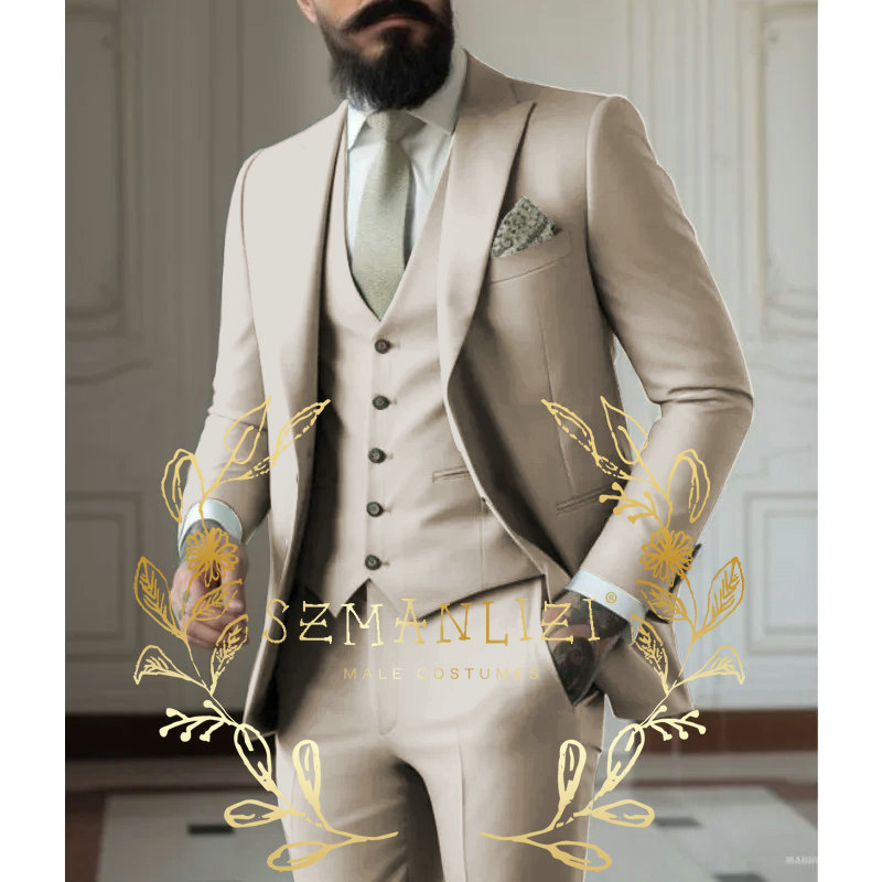 Light green Suits Men Suits 3  - Men Formal Wear With Blazer incelemesi ve fiyatı