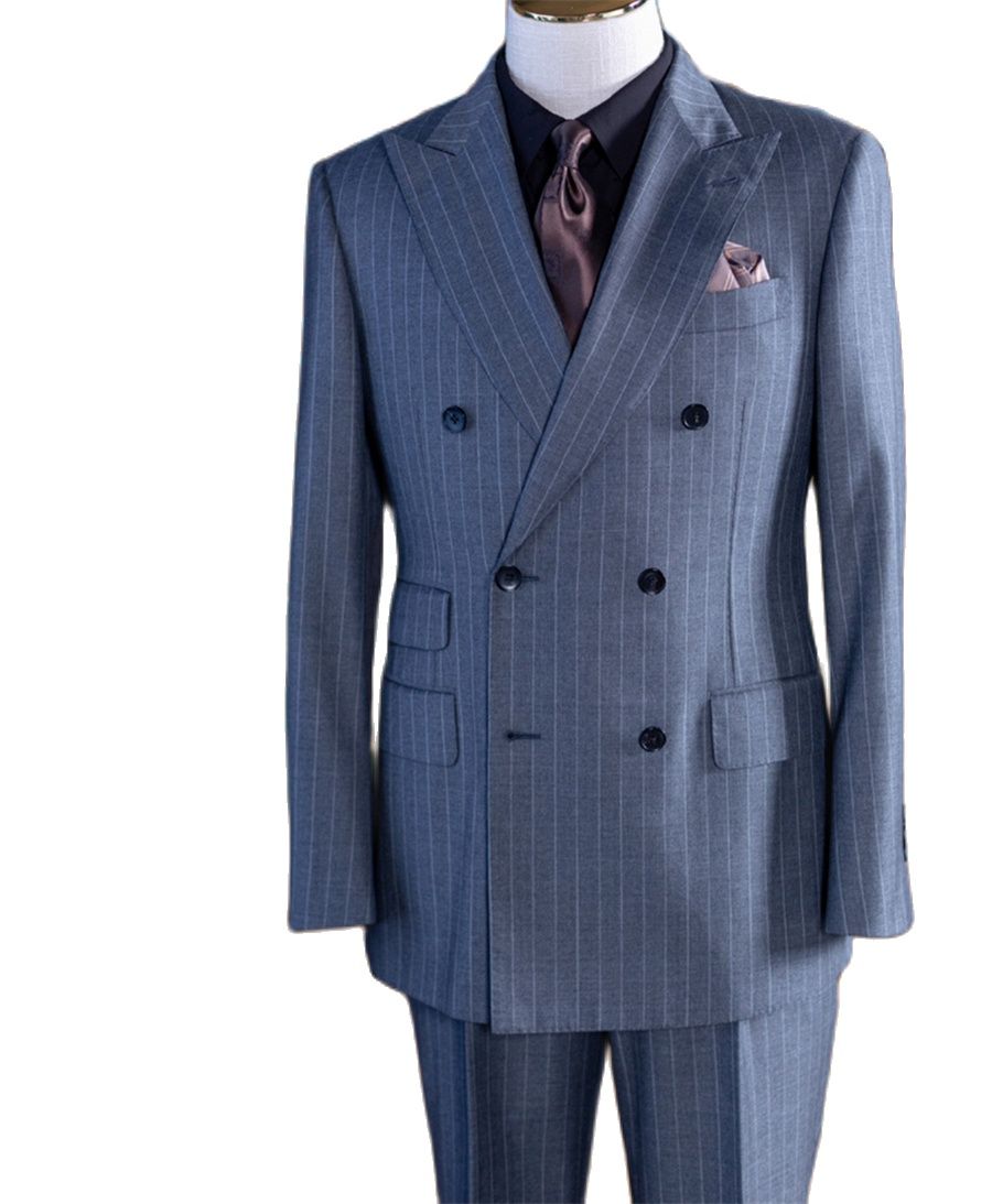 Grey Stripe Double Breast Clas - Men Formal Wear With Blazer incelemesi ve fiyatı