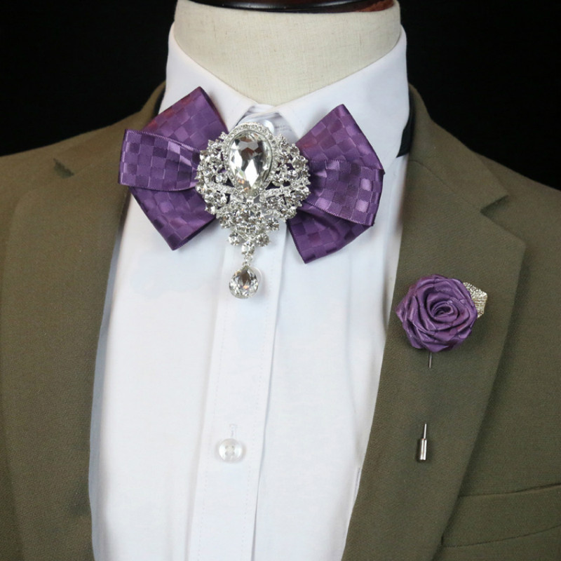 Men's Wedding Rhinestone Bow T - Korean Men Formal Wear incelemesi ve fiyatı