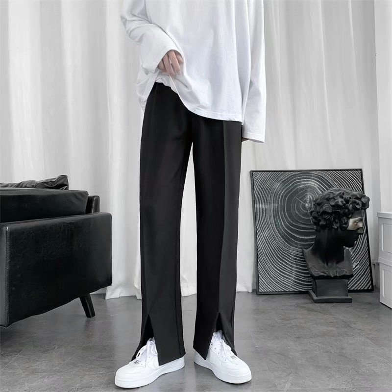 Spring/Summer Black Suit Pants - Korean Men Formal Wear incelemesi ve fiyatı