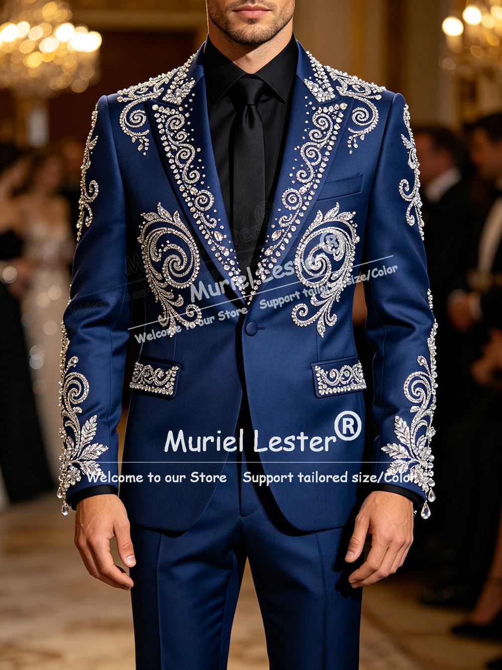 Glitter Jewelry Beading Suit M - Men Formal Wear Outfits incelemesi ve fiyatı