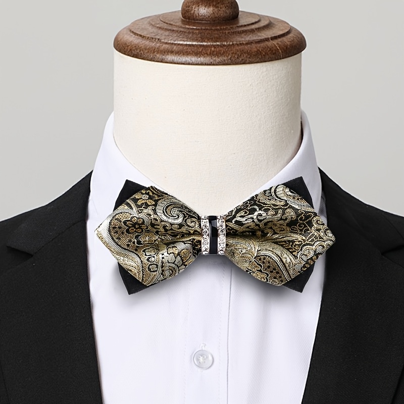 Men's Jacquard Satin Bow Tie w - Formal Wear For Men Yellow incelemesi ve fiyatı