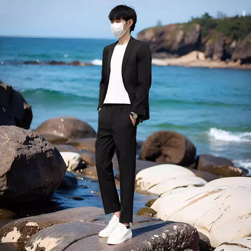 Men's Lightweight Summer Suit  - Korean Men Formal Wear incelemesi ve fiyatı