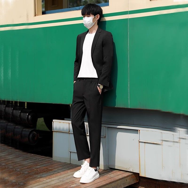 Men's Lightweight Summer Suit  - Korean Men Formal Wear incelemesi ve fiyatı