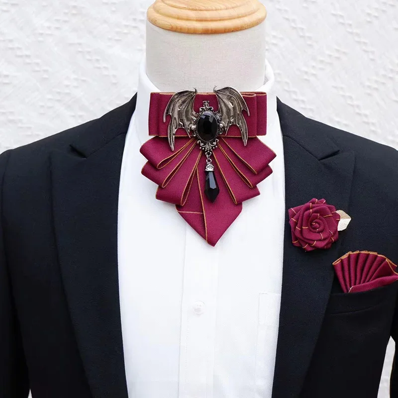 Men's Bow Tie Brooch Set Briti - Korean Men Formal Wear incelemesi ve fiyatı