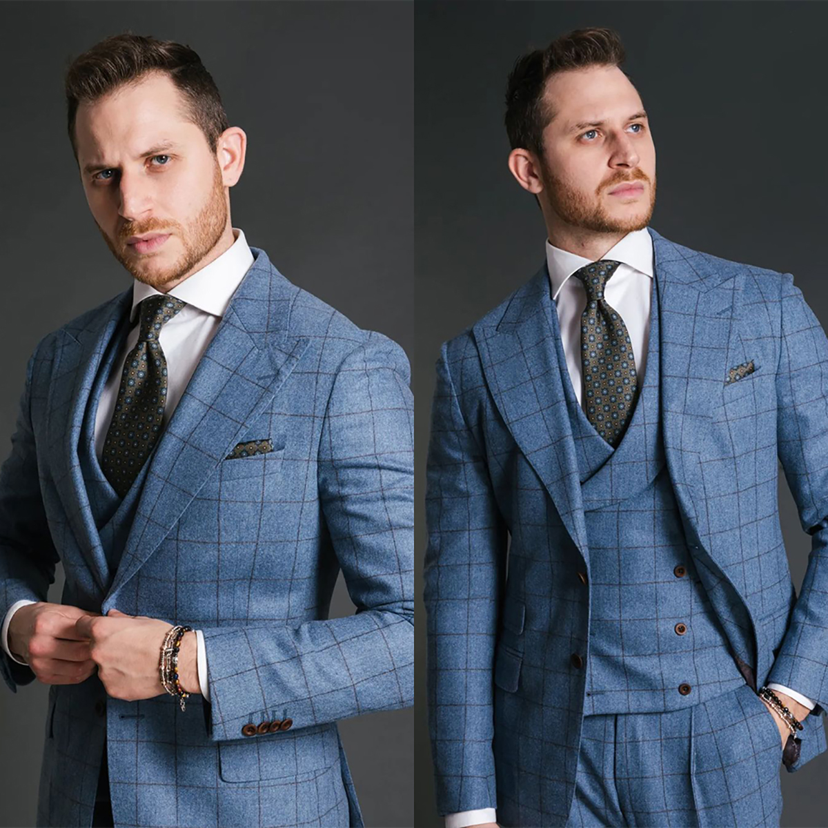 Blue Vintage Men Suit Tailor-M - Men Formal Wear With Blazer incelemesi ve fiyatı