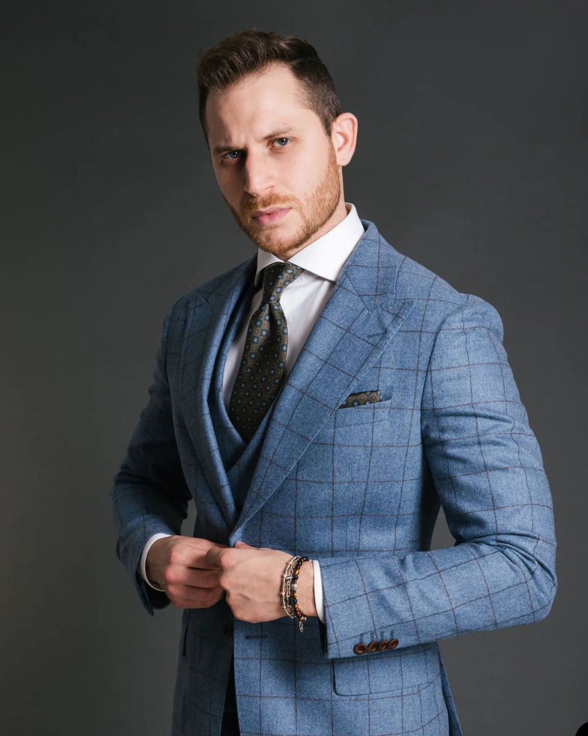 Blue Vintage Men Suit Tailor-M - Men Formal Wear With Blazer incelemesi ve fiyatı