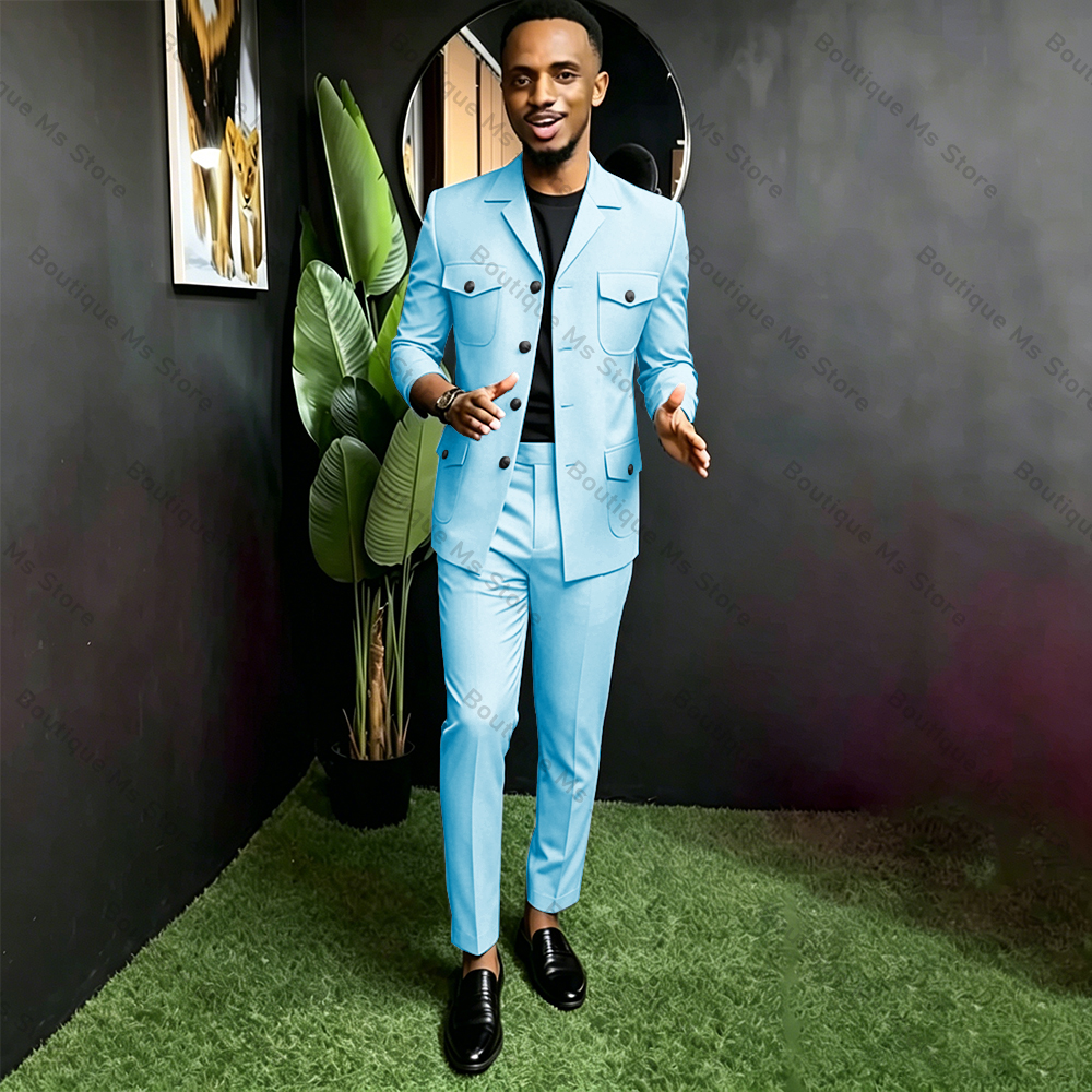 Men Safari Suit Two Piece Set  - Men Formal Wear Outfits incelemesi ve fiyatı