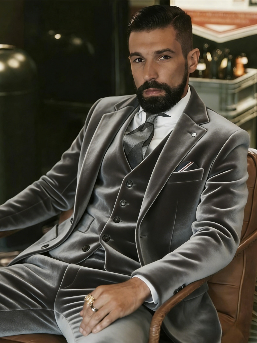 Men's Velvet Suits 3 Pieces Da - Men Formal Wear Outfits incelemesi ve fiyatı