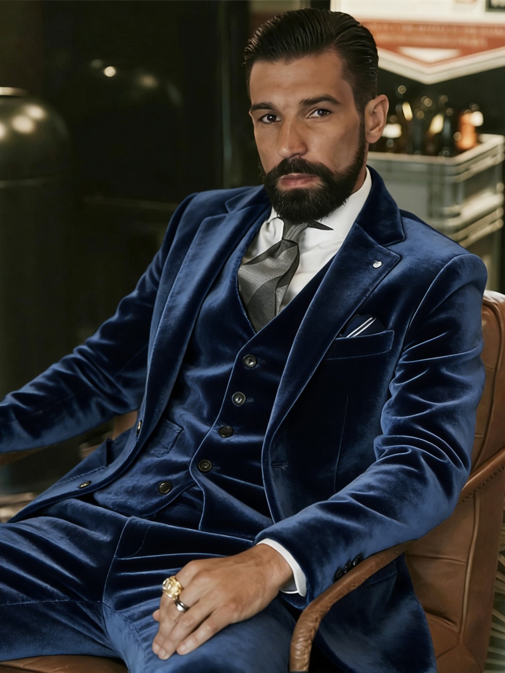 Men's Velvet Suits 3 Pieces Da - Men Formal Wear Outfits incelemesi ve fiyatı