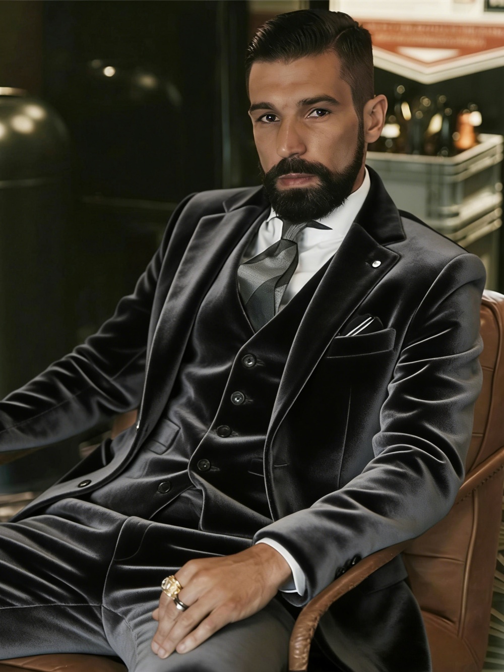 Men's Velvet Suits 3 Pieces Da - Men Formal Wear Outfits incelemesi ve fiyatı