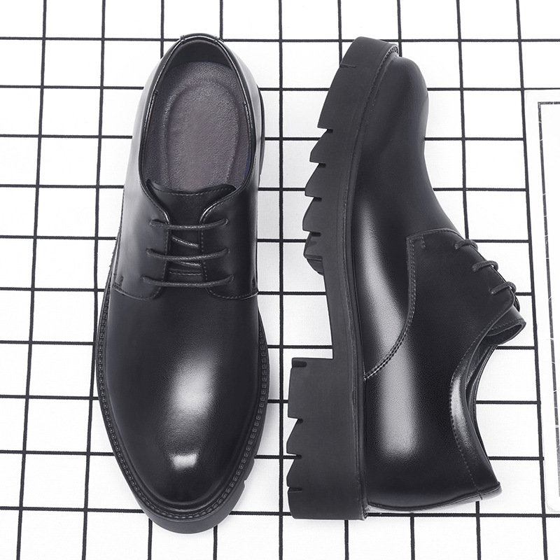 Mens Black Leather Lace Up Dre - Men'S Formal Wear For Office incelemesi ve fiyatı