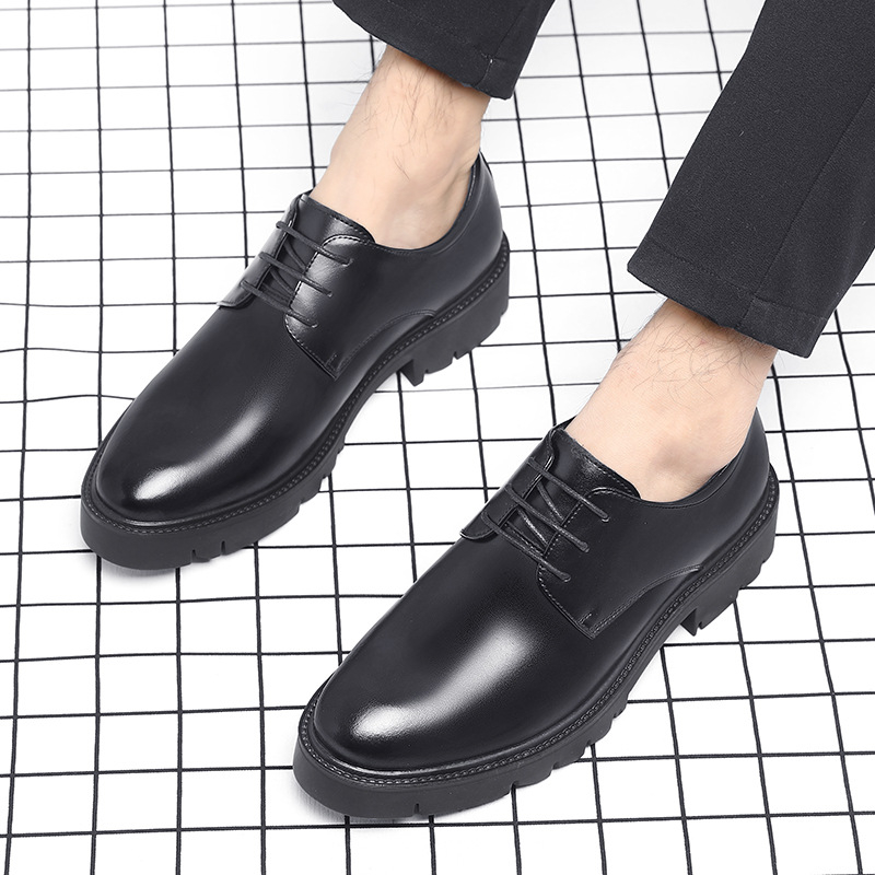 Mens Black Leather Lace Up Dre - Men'S Formal Wear For Office incelemesi ve fiyatı