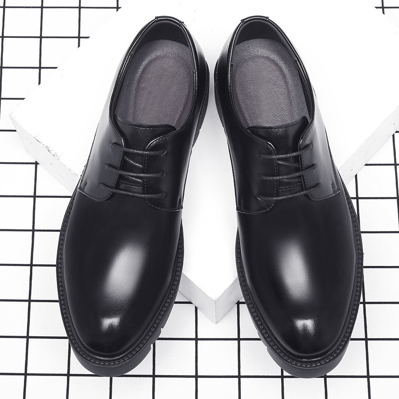 Mens Black Leather Lace Up Dre - Men'S Formal Wear For Office incelemesi ve fiyatı