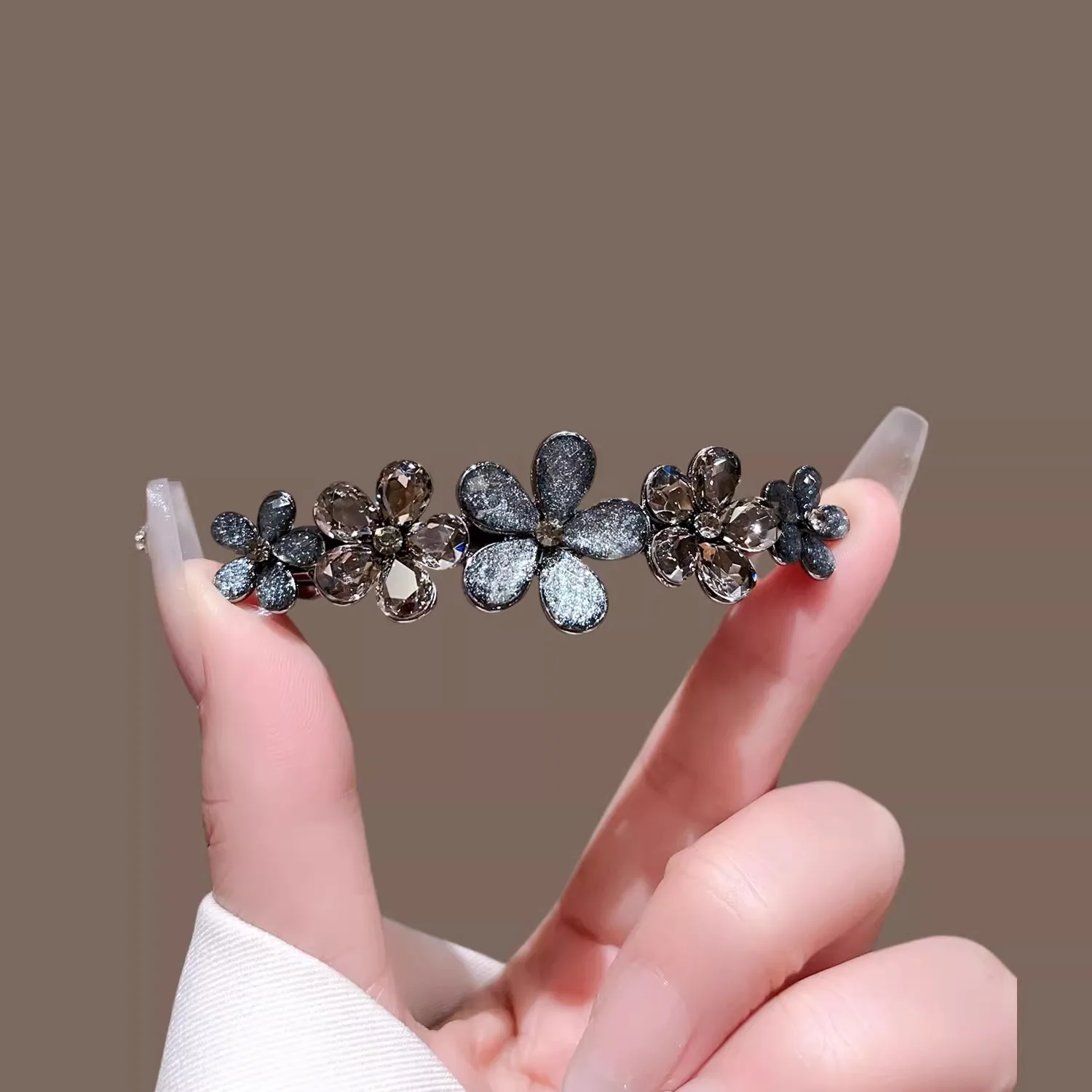 Elegant Crystal Flower Hairpin - Tie Bar Clip incelemesi ve fiyatı
