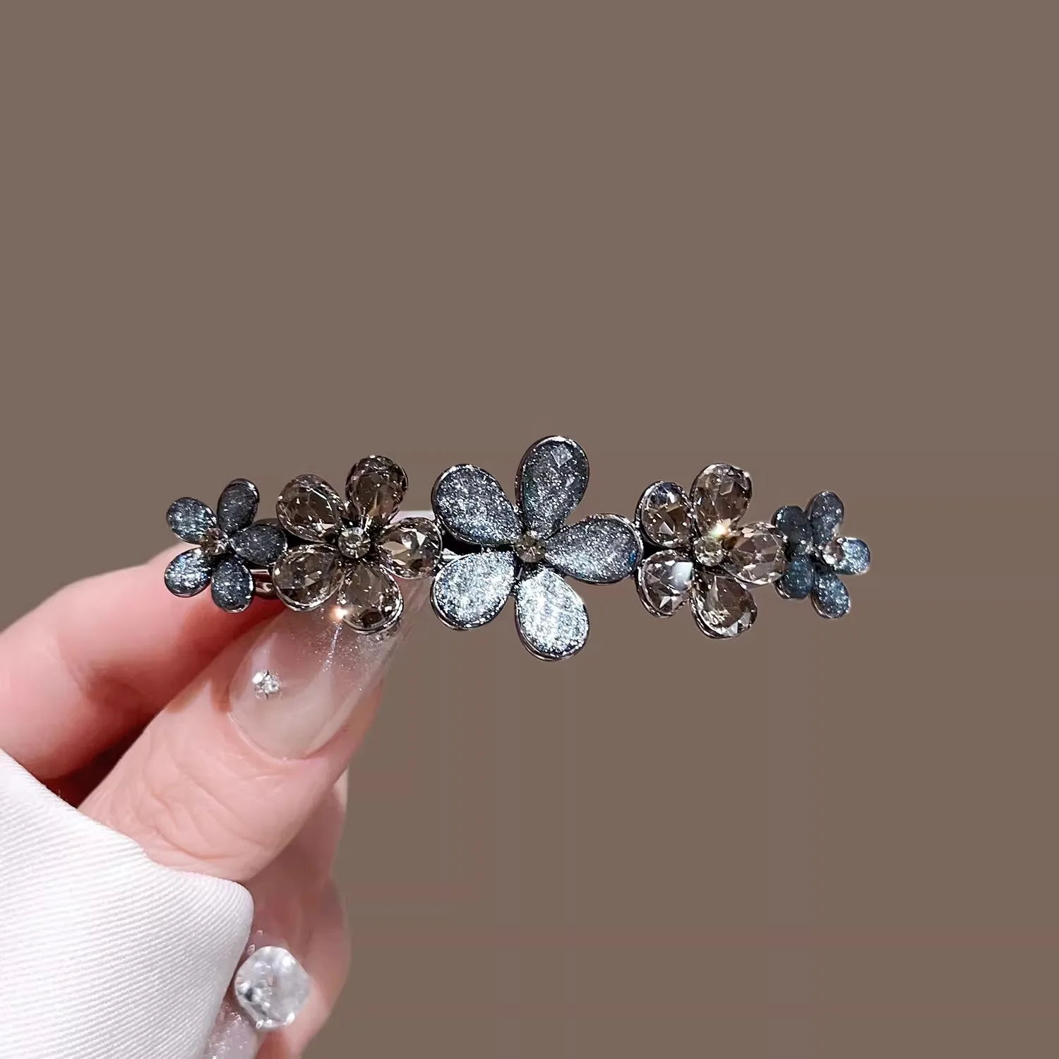 Elegant Crystal Flower Hairpin - Tie Bar Clip incelemesi ve fiyatı