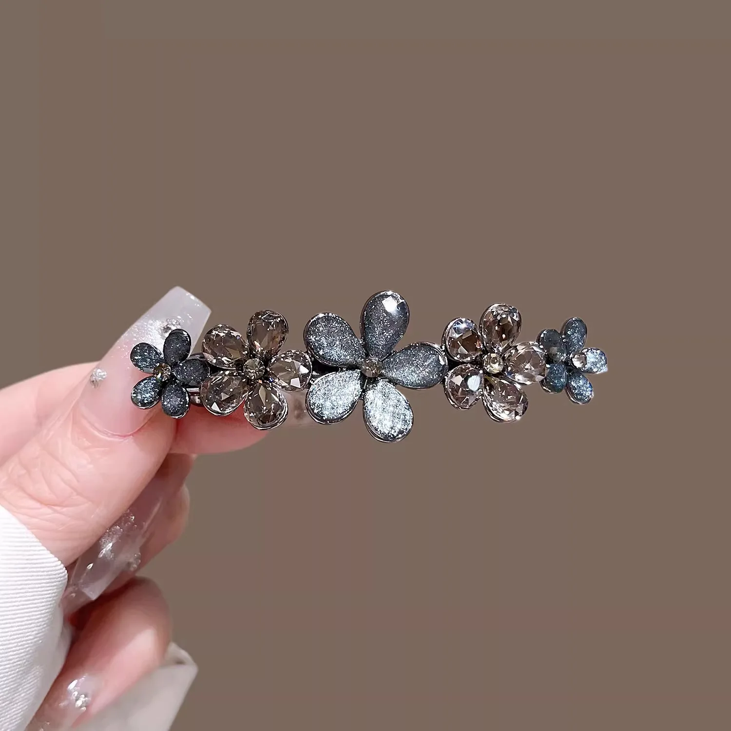 Elegant Crystal Flower Hairpin - Tie Bar Clip incelemesi ve fiyatı