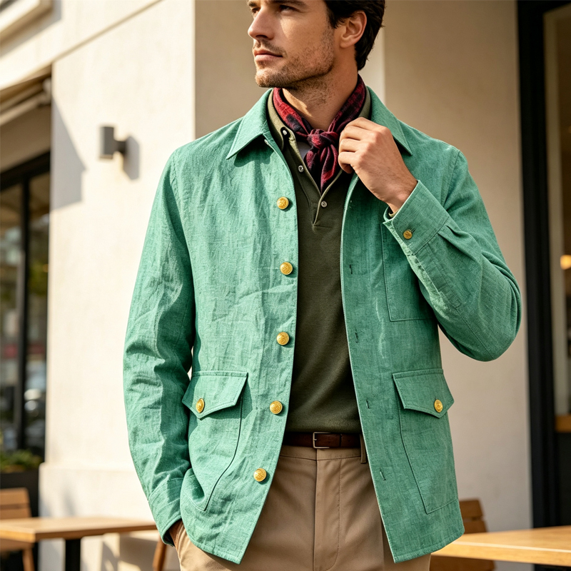 Vintage Men's Linen Jacket Lap - Men'S Formal Wear For Office incelemesi ve fiyatı