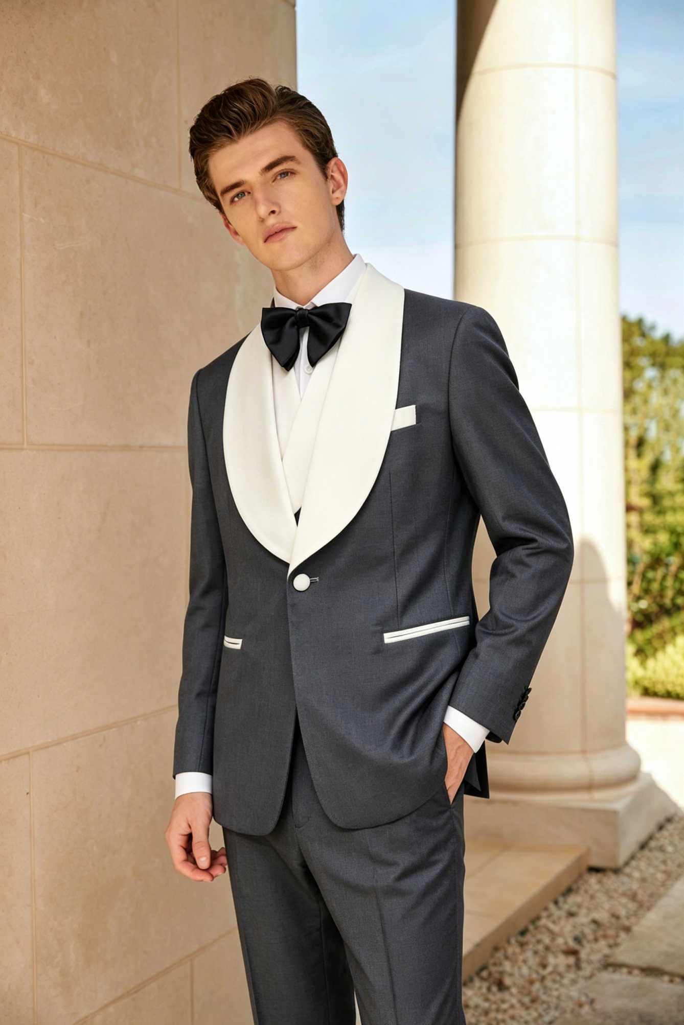 Handsome Tuxedos Men Suits Sha - Men'S Formal Wear For Engagement incelemesi ve fiyatı