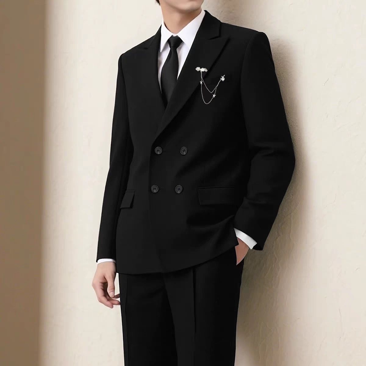 Casual Double-Breasted Wedding - Men'S Formal Wear For Engagement incelemesi ve fiyatı